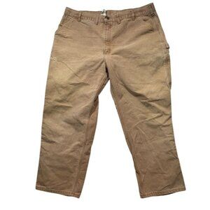 Vtg Carhartt Pants B11 Brown Canvas Dungaree Carpenter Workwear Y2K Mens 44x29